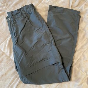 White Sierra Gray Hiking Pants with Detachable Leg Sleeves